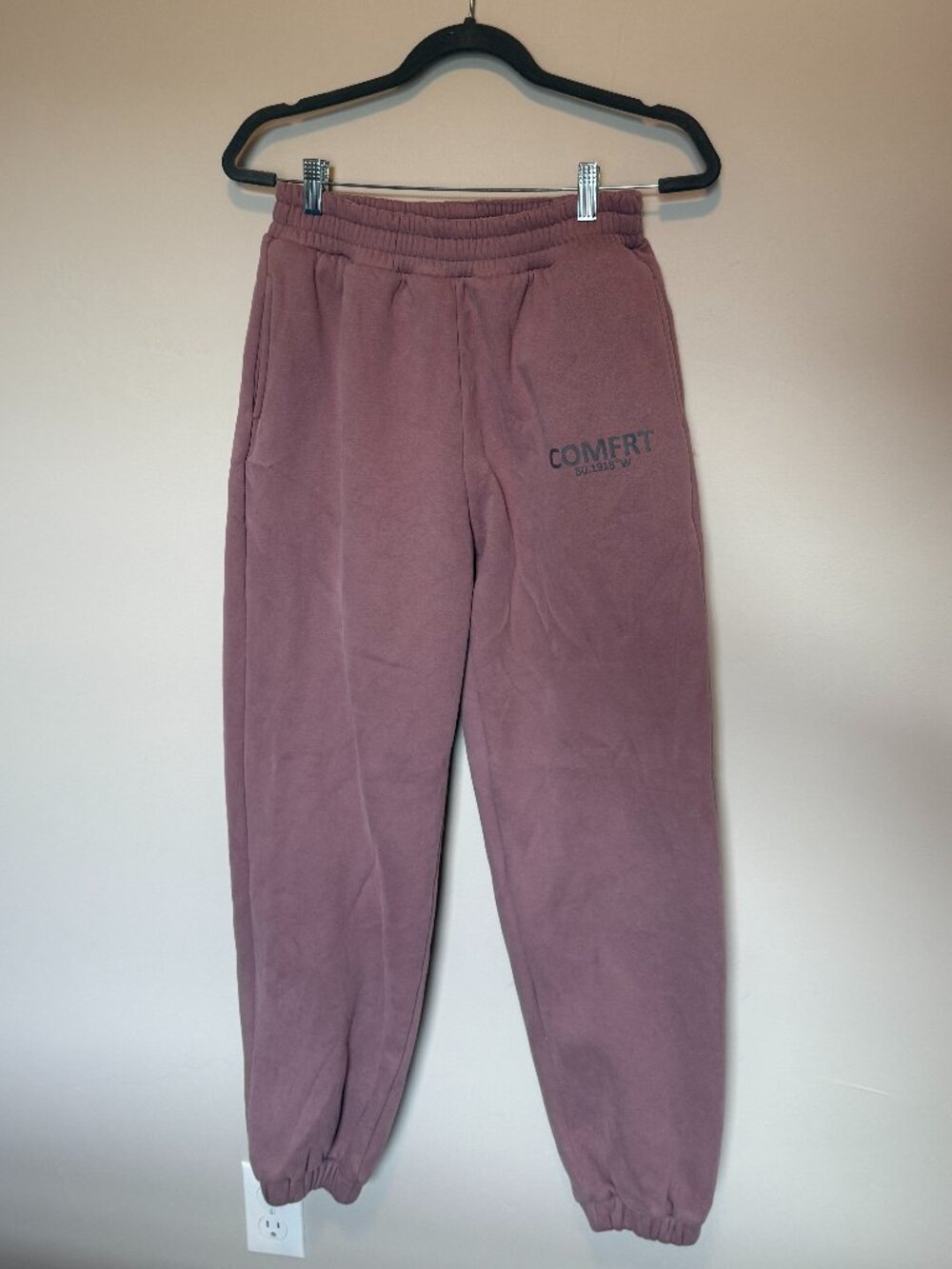 Comfrt Oversized Joggers Mauve Pink Size M Cozy Sweatpants